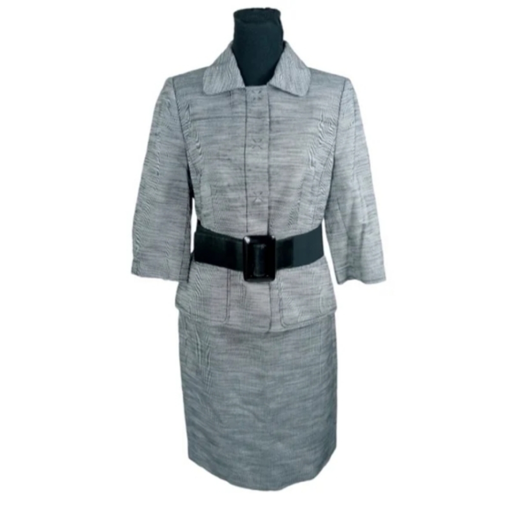 Ann Taylor Gray Blazer with Belt